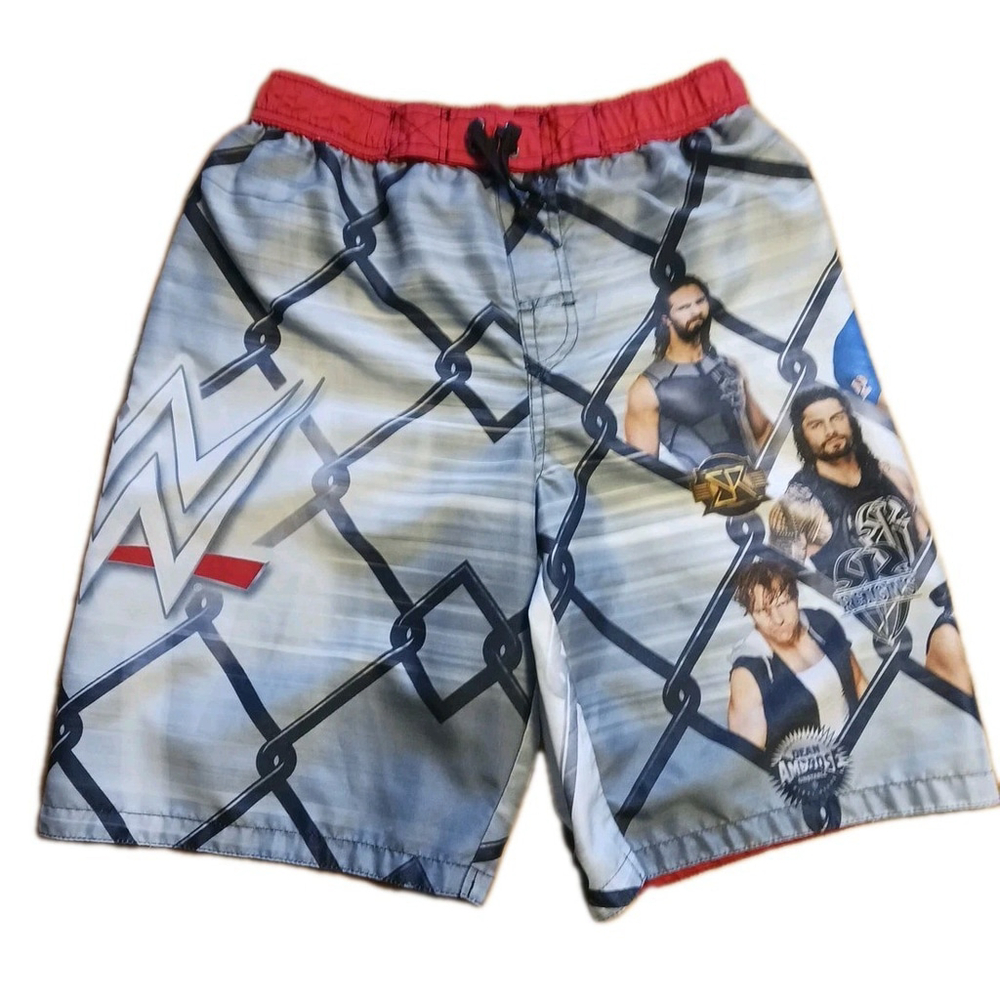 WWE Boys Graphic Swim Trunks Size 14/16 Summer Bathing Suit Shorts 2018